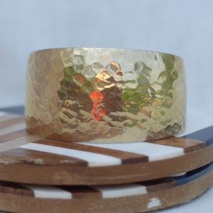 🍍 3 for $25 | Gold Hammered Cuff Bracelet